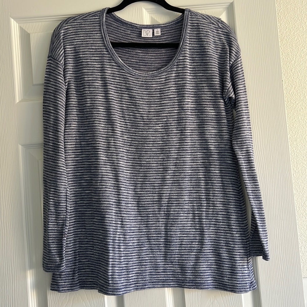 BP blue and white striped loose sweater